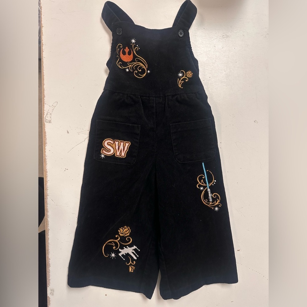 Star Wars Boxlunch Corduroy Embroidered Disney Rebel Icons Overalls Patches 4